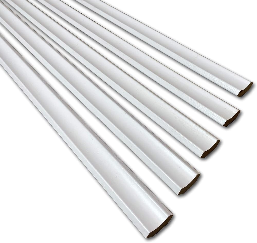 FloorPro White Edging 10x 1.2m Scotia Skirting for Wood Laminate LVT Flooring