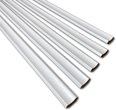 FloorPro White Edging 10x 1.2m Scotia Skirting for Wood Laminate LVT Flooring