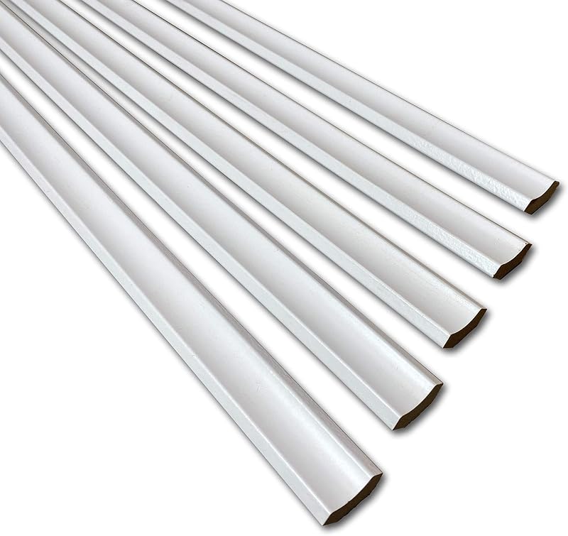 FloorPro White Edging 10x 1.2m Scotia Skirting for Wood Laminate LVT Flooring