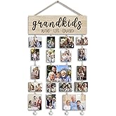 Lacama Grandma Gifts，Mother Day Gifts for Grandma Picture Frame, Grandkids Make Life Grand,Birthday Gift for Grandmas from Granddaughter Grandson, Grandpa Gift Grandmother Grandparents Photo Holder