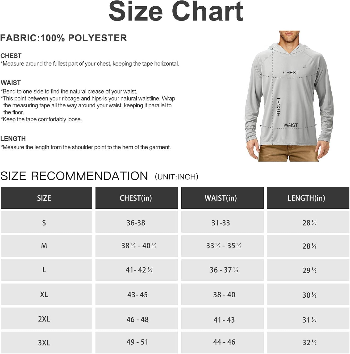 Roadbox Men's UPF 50+ Sun Protection Long Sleeve Sweatshirts Dri-fit UV Fishing Hoodies: Clothing