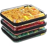 3 Pack Large Clear Hard Shell Zipper Case, Sleek Storage Case for Toy, Toiletry. Sturdy Organizing Bins For Journey Stuff, Christmas Storage Bins.