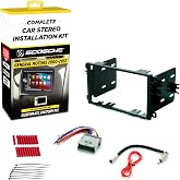 Scosche ICGM8BN Double DIN Radio Installation Dash Kit Compatible with Select 2000-2012 General Motors Vehicles - Complete Basic Aftermarket Car Stereo Install Kit- See Fit Guide Image for Vehicles