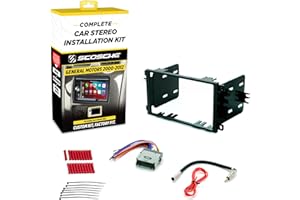 Scosche ICGM8BN Double DIN Radio Installation Dash Kit Compatible with Select 1992-2012 General Motors Vehicles - Complete Ba