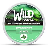 Single 0mg 20 x Spearmint Nicotine Free Pouches No Caffeine | Caffeine Free No Nic Pouches | Quit Smoking Aid | Available as Single and 5 Packs | Multiple Strengths and Flavors