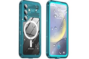 Haireca for Samsung Galaxy S24 Case Waterproof, [Fit for Magsafe] [IP68 Underwater] [12FT Military Shockproof], Built-in Screen & Lens Protector, Full Body Protection for S24 6.2", Teal