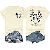 Race Day Shirts Flag Racing Outfits Women Funny Racing Flag Shirts Short Sleeve Tops