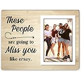Itsoly Wooden Picture Frame Gift, These People Are Going To Miss You Coworker Leaving Photo Frame, Retirement, New Job Leaving Gifts, Going Away Gifts For Colleagues Coworkers, 4x6 Inch Photo 12P067