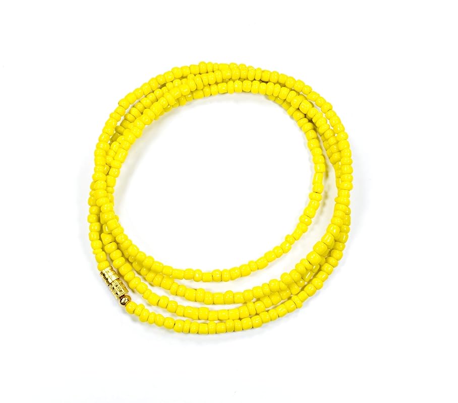 African Waist Beads, Waist Beads, Bright Yellow African