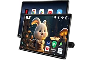 AINAVI 13.5 Inch Android Car Headrest Monitor Screen,Car Tablet TV Support Touchscreen WiFi Bluetooth Wireless Airplay Mirror Link HDMI SD USB Car Video Player (13.5" 4G Ram+64G ROM(2*pcs))