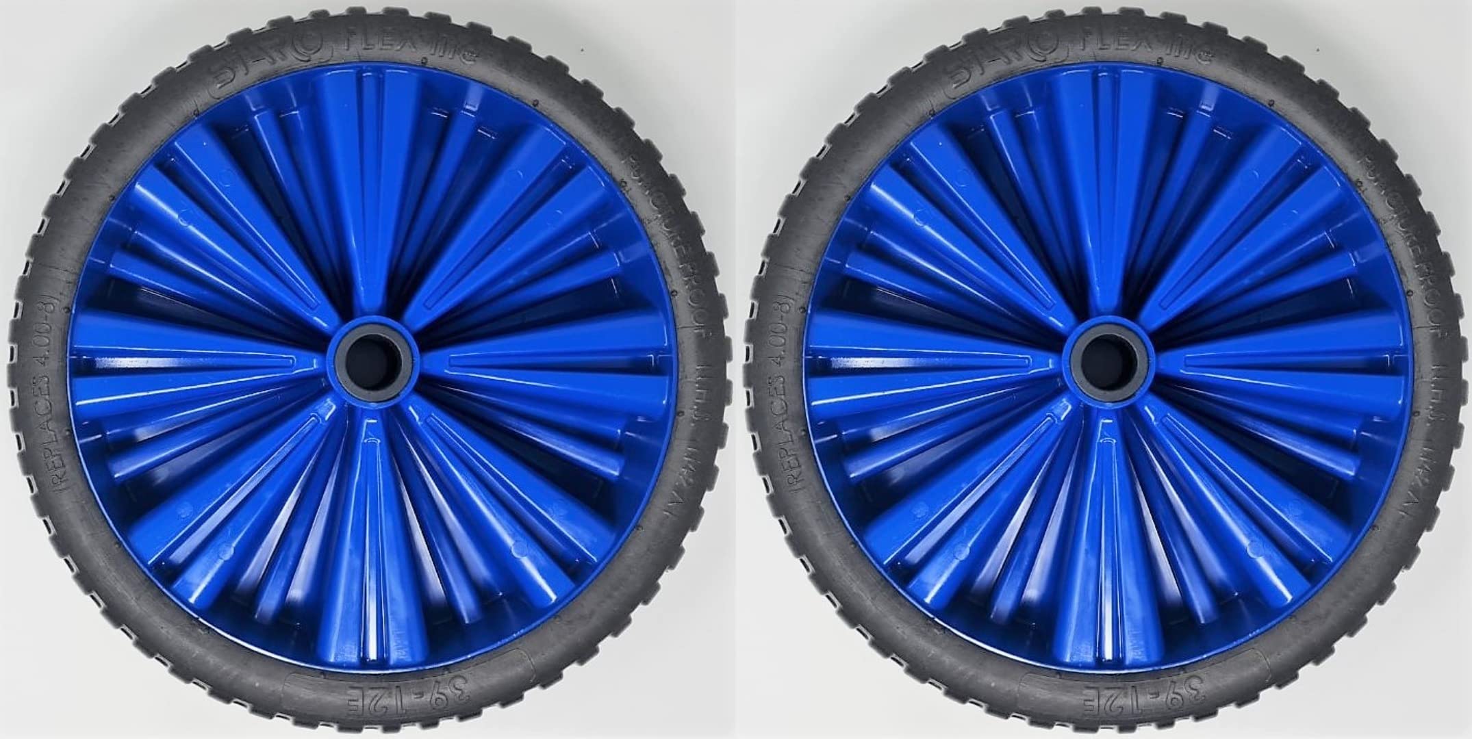 BITS4REASONS NEW MODEL FLAT FREE LAUNCH TROLLEY WHEEL (372mm) (SOLD AS A PAIR) DINGY, RAFT, TENDER SAILING BOAT 26 MM NYLON BUSH