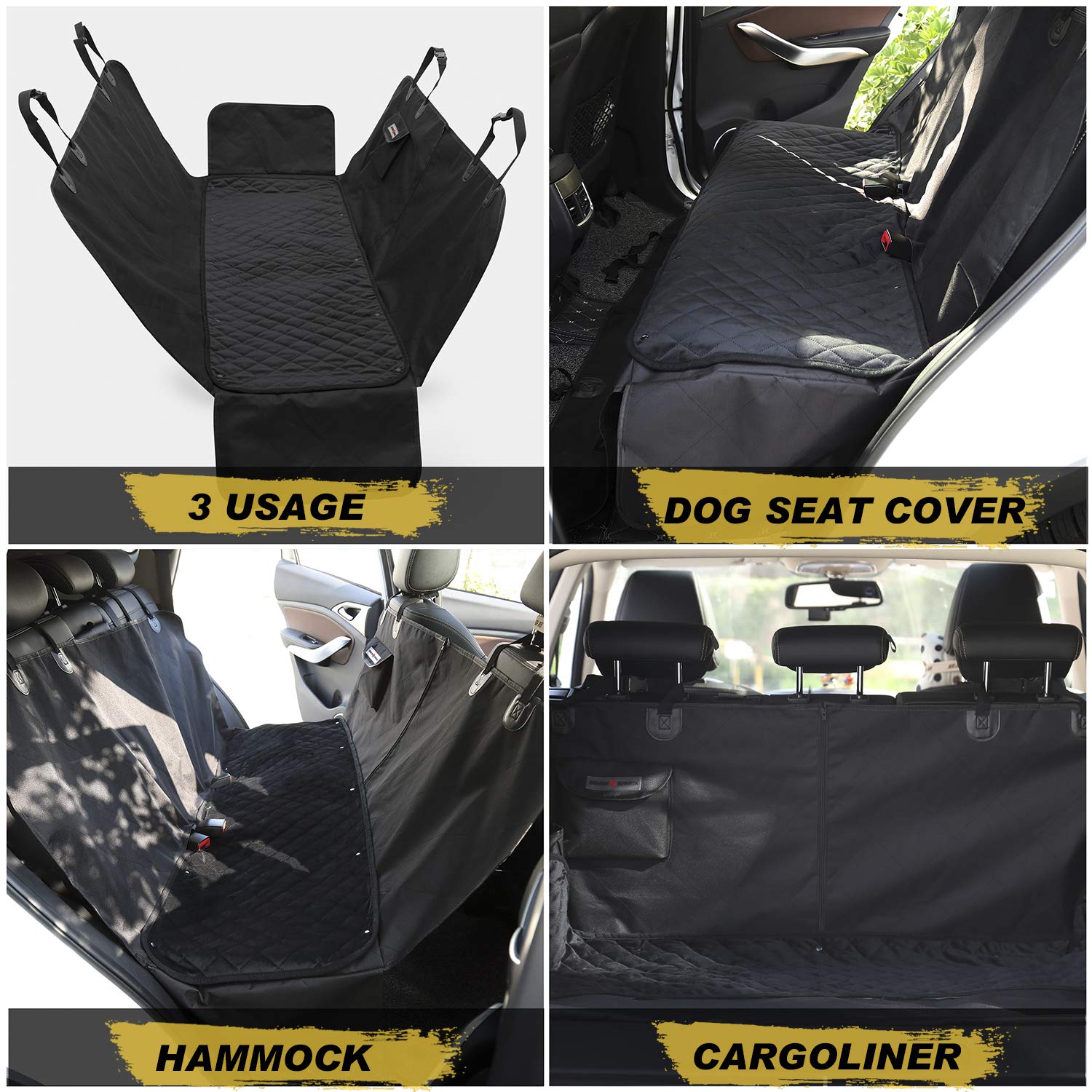 Seven Sparta Universal Dog Car Seat Covers 100% Waterproof Pet Hammock, 53.2\