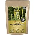 FullChea - Mullein Leaf Tea Bags, 20 Teabags, 3g/bag - Natural Mullein Tea Bags For Lungs - Non-GMO - Caffeine-free - Natural