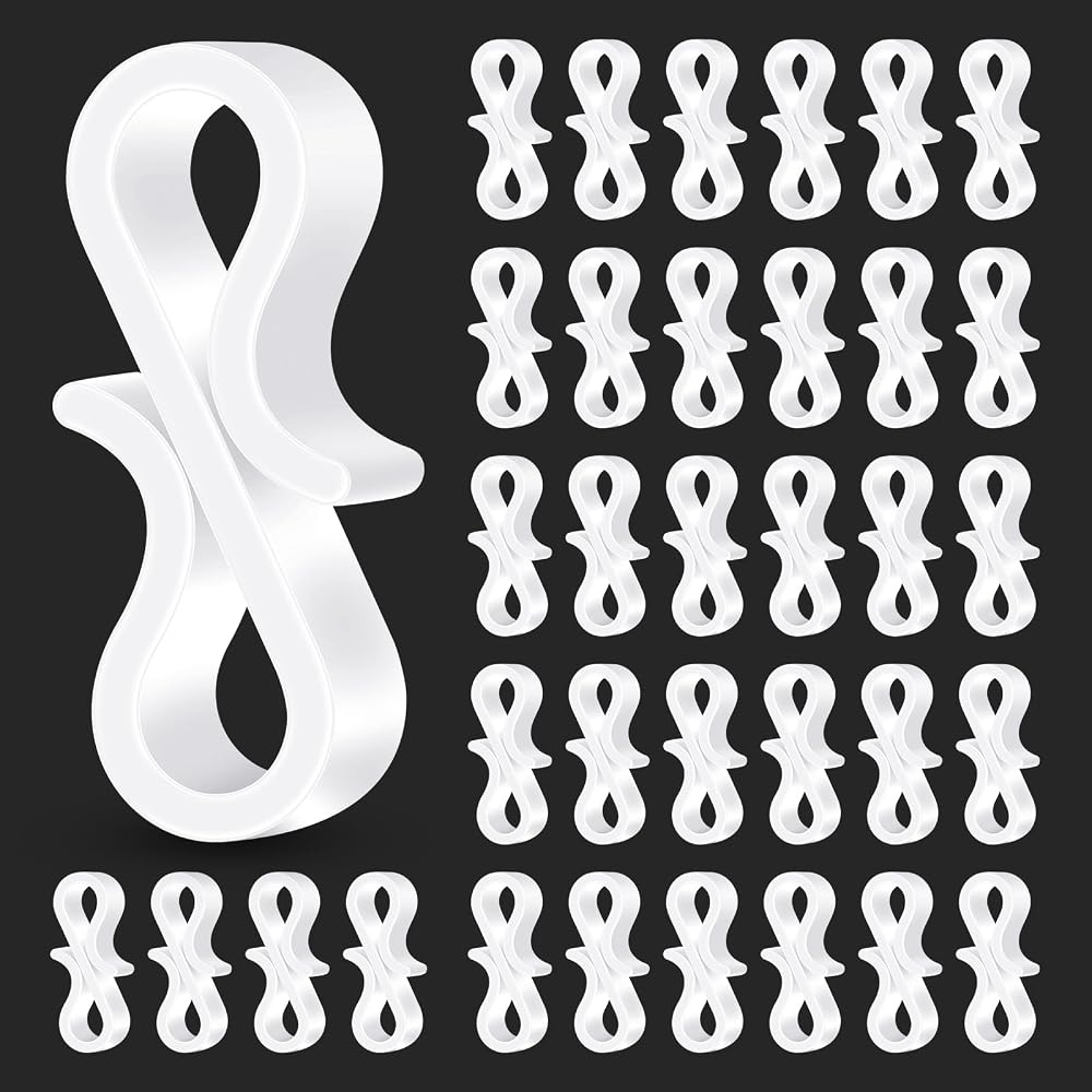 Gcstnn Gutter Hooks for Outdoor Lights 120 Pcs White Plastic Clips