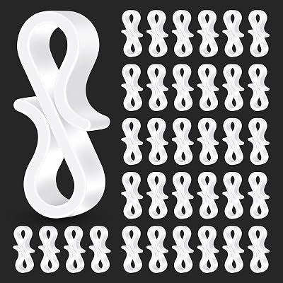 Gcstnn Gutter Hooks for Outdoor Lights 120 Pcs White Plastic Clips