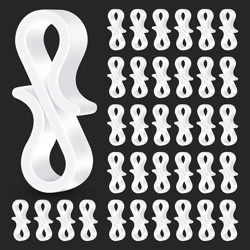 Gcstnn Gutter Hooks for Outdoor Lights 120 Pcs White Plastic Clips