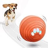 Interactive Dog Ball - Smart Toy for Small and Medium Dogs, Automatic Moving Ball, Rotating & Bouncing, Durable TPU+PC Shell, Toys That Keep Dogs Busy, for Dog (Orange)