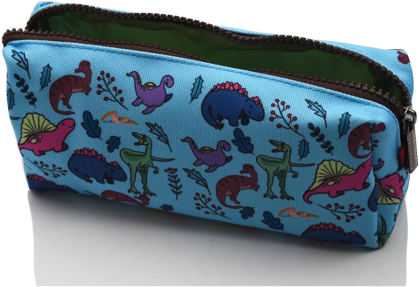 LParkin Dinosaur Pencil Case Canvas Pen Bag Pouch Stationary Case Makeup Cosmetic Bag Gadget Box School Supplies - Image 5