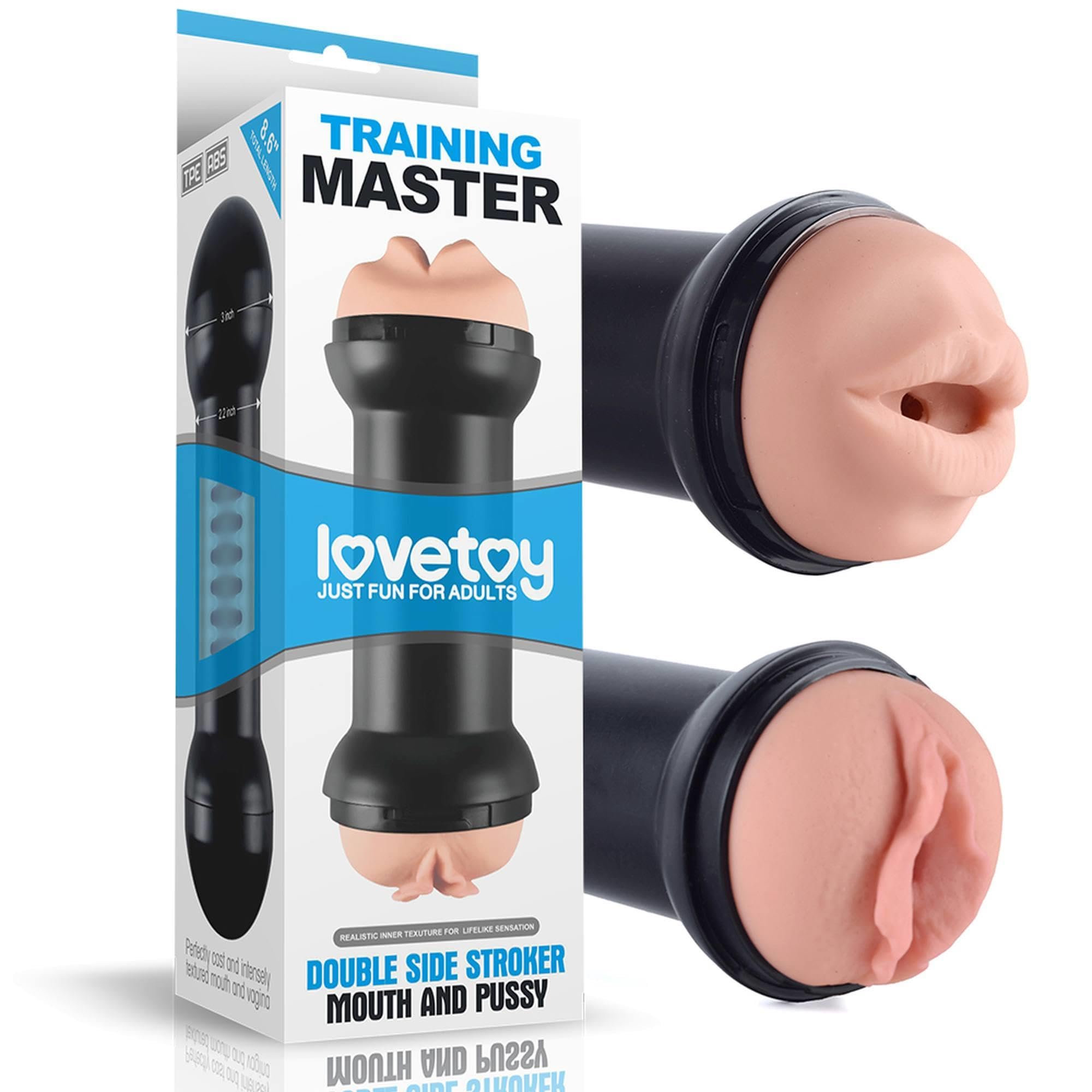 Lovetoy Training Master Double Side Stroker-Mouth and Pussy, 200 g