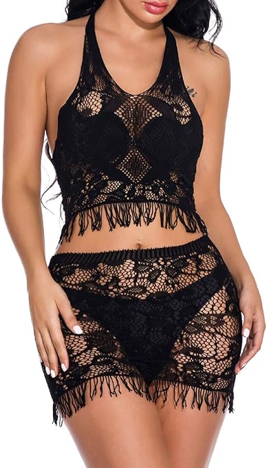 Lemon Girl Fishnet Long Sleeve Top - Netzoberteil, Dehnbar, One Size US2-16