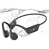 SAMVEK Swimming Headphones Bone Conduction Headphones, IP68 Waterproof Wireless Earphones built-in MP3 player 32G Memory,Underwater Swimming Headphone, Bluetooth 5.4 Open Earphone for Running, Cycling