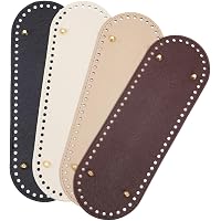 PH PandaHall 3D Bag Shaper Pads - 2pcs Boat Shape PU Leather Bottom Insert For DIY Crochet & Tote Bags