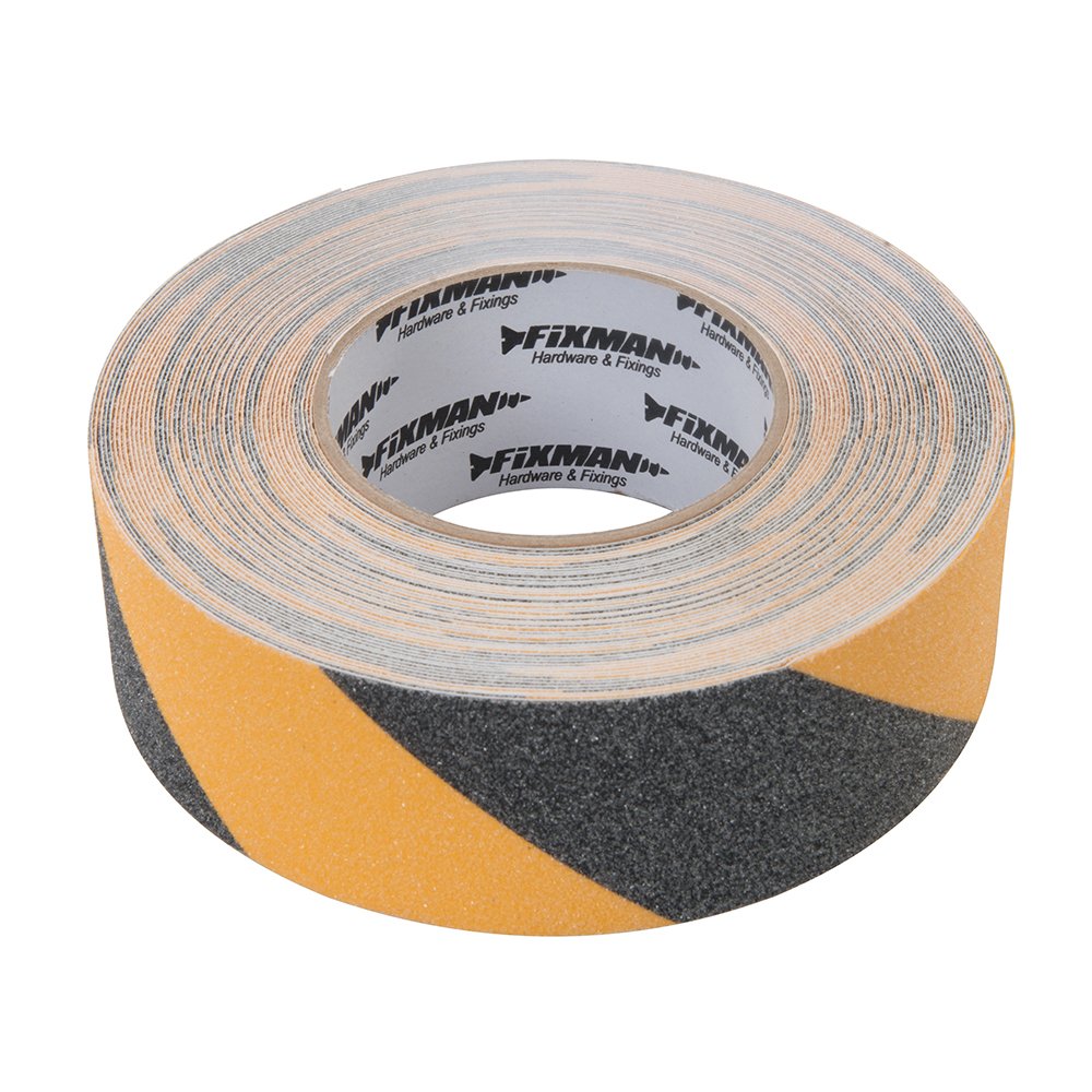 Fixman Anti-Slip Hazard Tape 50mm x 18m Black/Yellow (190583)