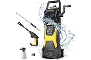 SEN-QII Electric Pressure Washer - 4500PSI 3.2GPM 20FT Hose 35FT Power Cord 4 Different Tips Power Washer Powerd for Patios