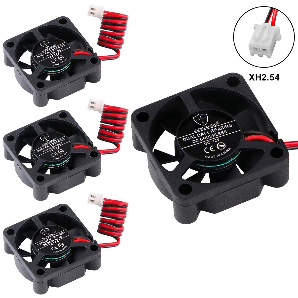 Amazon Com 4pcs 3d Printer Fan 12v 0 1a Dc 30mx30mx10mm Double Ball Bearing Mini Quiet Cooling Fan With 28cm Cable For 3d Printer Dvr And Other Small Appliances Series Repair Replacement Industrial