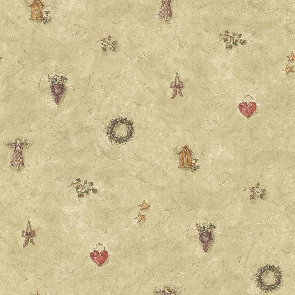 BHF CTR21713 Apple Creek Country Toss Wallpaper - Beige
