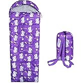 Kids Sleeping Bags - Camping Sleeping Bags with Carry Bag - Compact Sleeping Bag for Hiking, Backpacking 3 Season Warm & Cool Weather, Lightweight Waterproof Outdoor Travel for Boys Girls