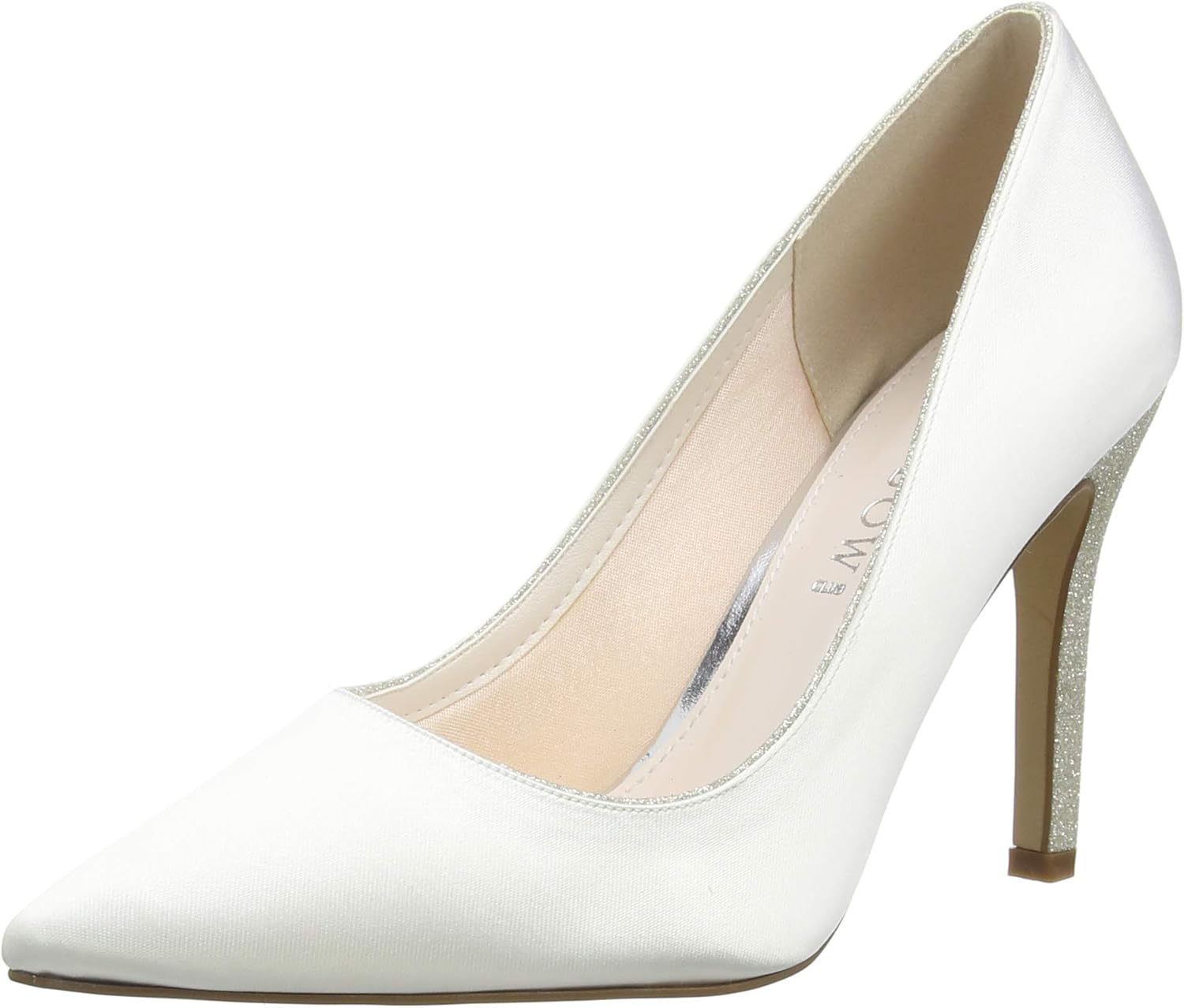 ivory satin court shoes
