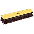 Amazon Basics 12" Deck Rectangular Brush With Soft Bumper, Black & Yellow