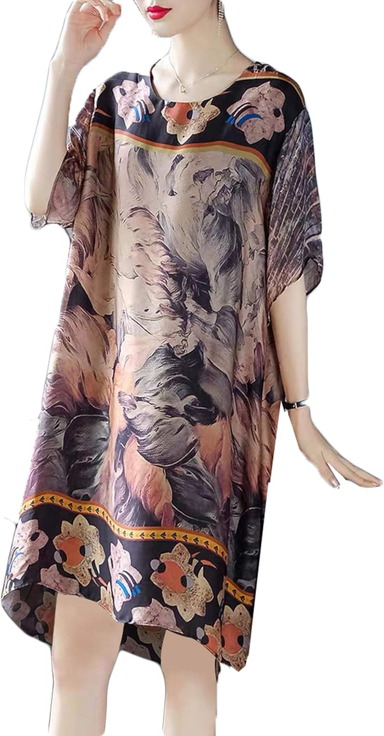 Nefini Casual Dress for Women Short Dresses Womens Loose Dresses Boho