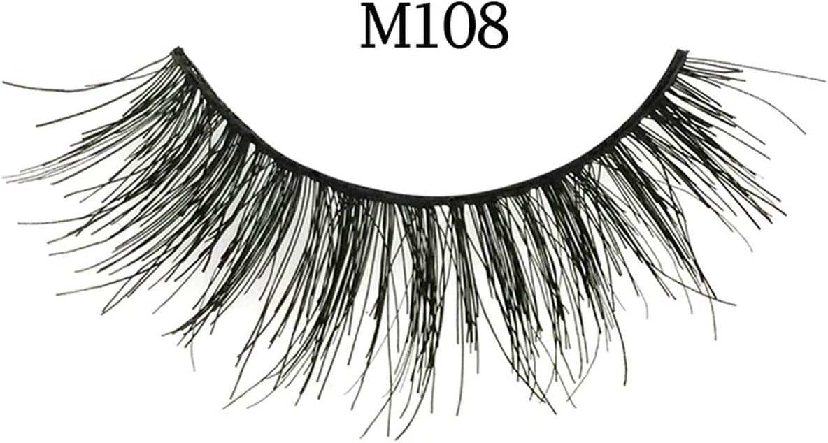 Eldora False Eyelashes M108 Multi-Layered, Multicolour, 1 Pair (Pack of 1)