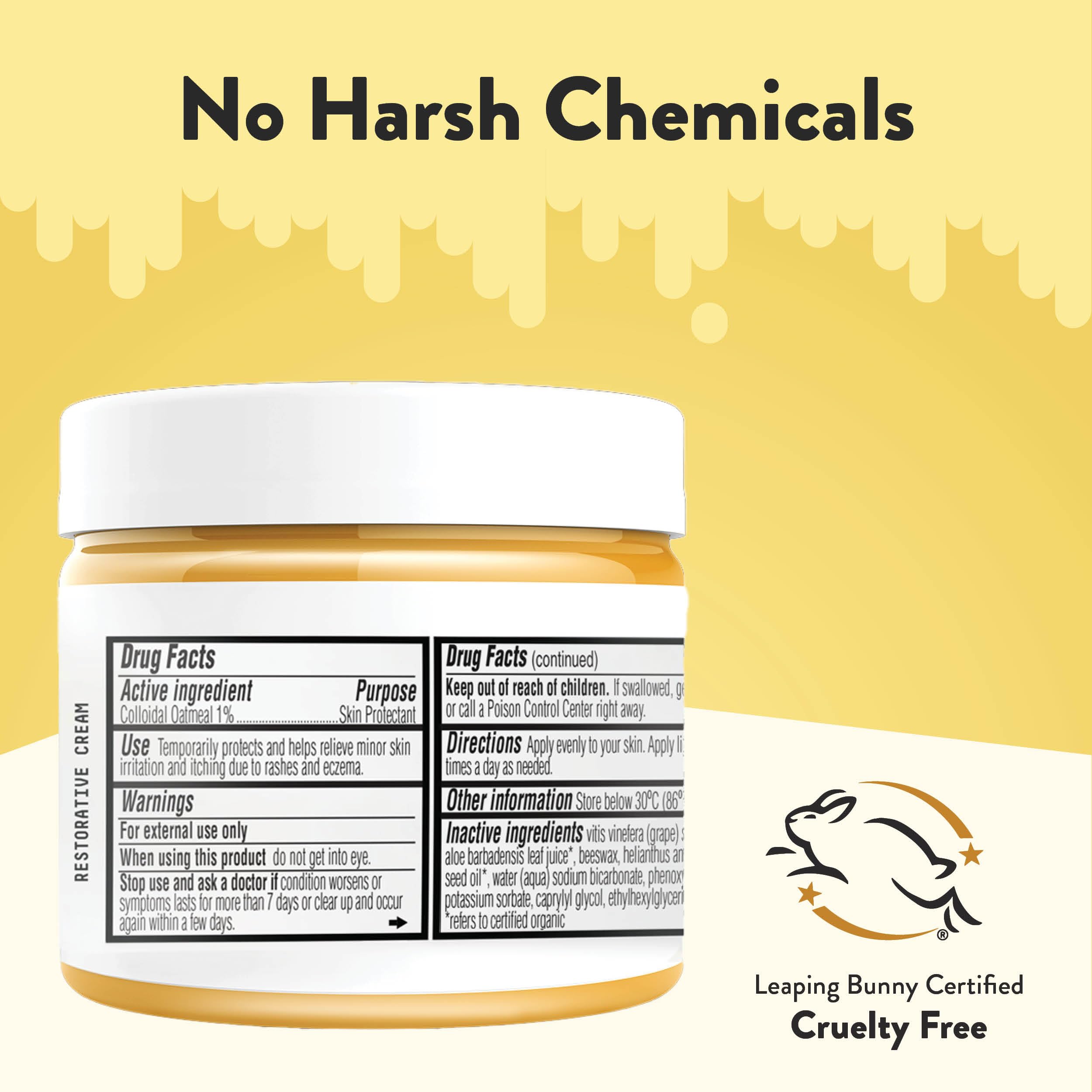 ECZEMA HONEY Nut-Free Original Skin-Soothing Cream - Honey Lotion For Dry & Sensitive Skin - Natural Eczema Cream for Adults & Kids - Itchy Relief Cream for Eczema, Psoriasis, Dermatitis & More (4 Oz)