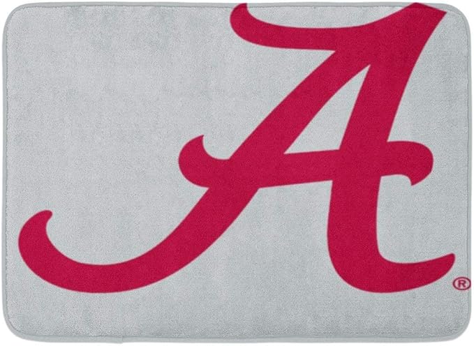 Amazon Com Coolest Secret Bath Mat Gear Crimson Alabama University Football Bama Tide Bathroom Decor Rug 16 X 24 Home Kitchen