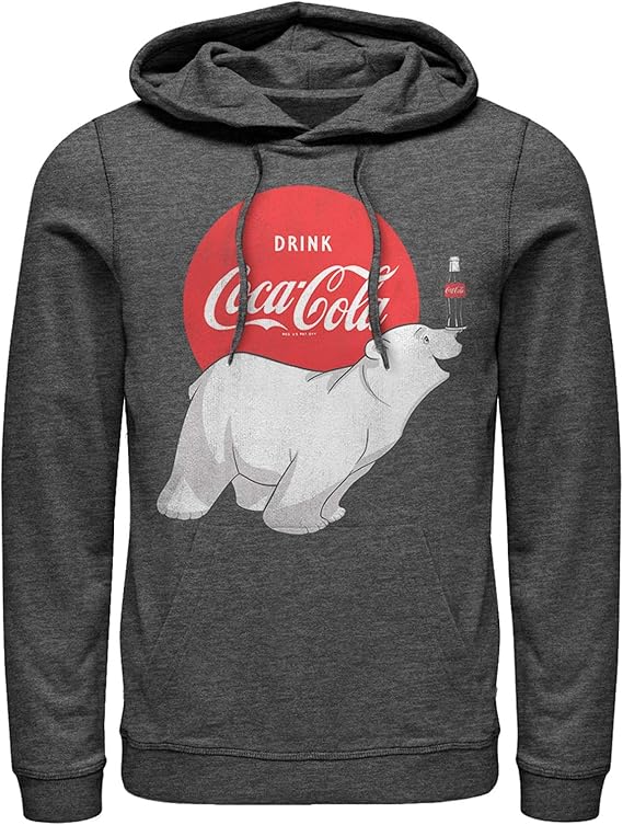 red hoodie with polar bear on back