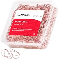 Clips De Papel Negros 300 Piezas En Forma De Gota Acero Inox | Meses