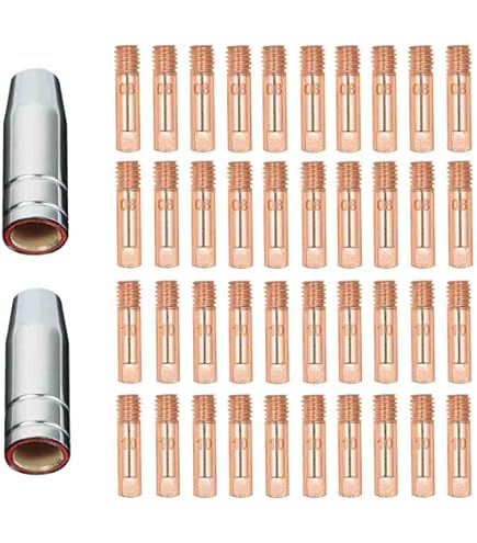 thumbnail image 2 of MapleWeld 22 Series MIG Gun Nozzles - 3 Pack Tweco Style Welding Nozzles With Insulator 2 of 11