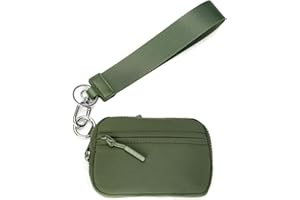 YDF 2nd Gen RFID Nylon Wallet for Women, Wristlet Wallet with ID Window, Lipstick Slot and Key Ring, Credit Card Holder