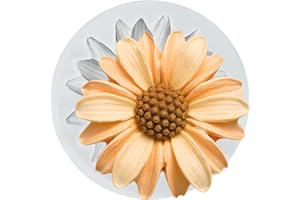 TAOXIBEI Sunflower Clay Mold Flower Silicone Molds Chrysanthemum Mold for DIY Crafts Air Dry Polymer Clay Plaster Jewelry Making Epoxy Resin Casting