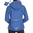 BALEAF Women's Rain Jackets Waterproof Windbreaker Windproof Running Lightweight Cycling Jacket Reflective Packable Hooded