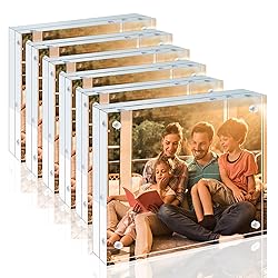 Egofine 8x10 Acrylic Frames 6 Pack, 20mm Thicker