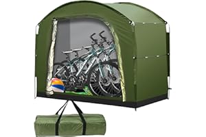 H&ZT Bike Storage Tent, 80"x67"x48" Patio Storage Shed, Outdoor Storage Cover for Over 3 Bicycles Lawn Mower Garden Tools, Waterproof Bike Storage Tent Shelter