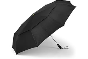 ShedRain Vortex V2 Automatic Compact Folding Windproof Travel Umbrella – Rain & Windproof Vented Double Canopy – Protect from Rain, Sun & Wind - Wind Tunnel Tested to 75 mph