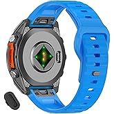 22mm Silicone Bands for Tactix 8/Fenix 8 Pro AMOLED 47mm/E/7 pro/7/6 pro/6/5 Plus/5, Quick fit Watch Strap Compatible with Garmin quatix 8/epix Pro/Approach S70 47mm/S62/S60/Descent G2/G1/G1 Solar
