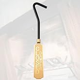 Saillong 1 Pack Fireplace Damper Pulls, Open Closed Flue Sign, Brass Handle | 10.5 x 2 In, Iron Pull Hooks, Indicates Open or Closed Flue Status Before Fireplace Use, Vintage Metal Home Decorations