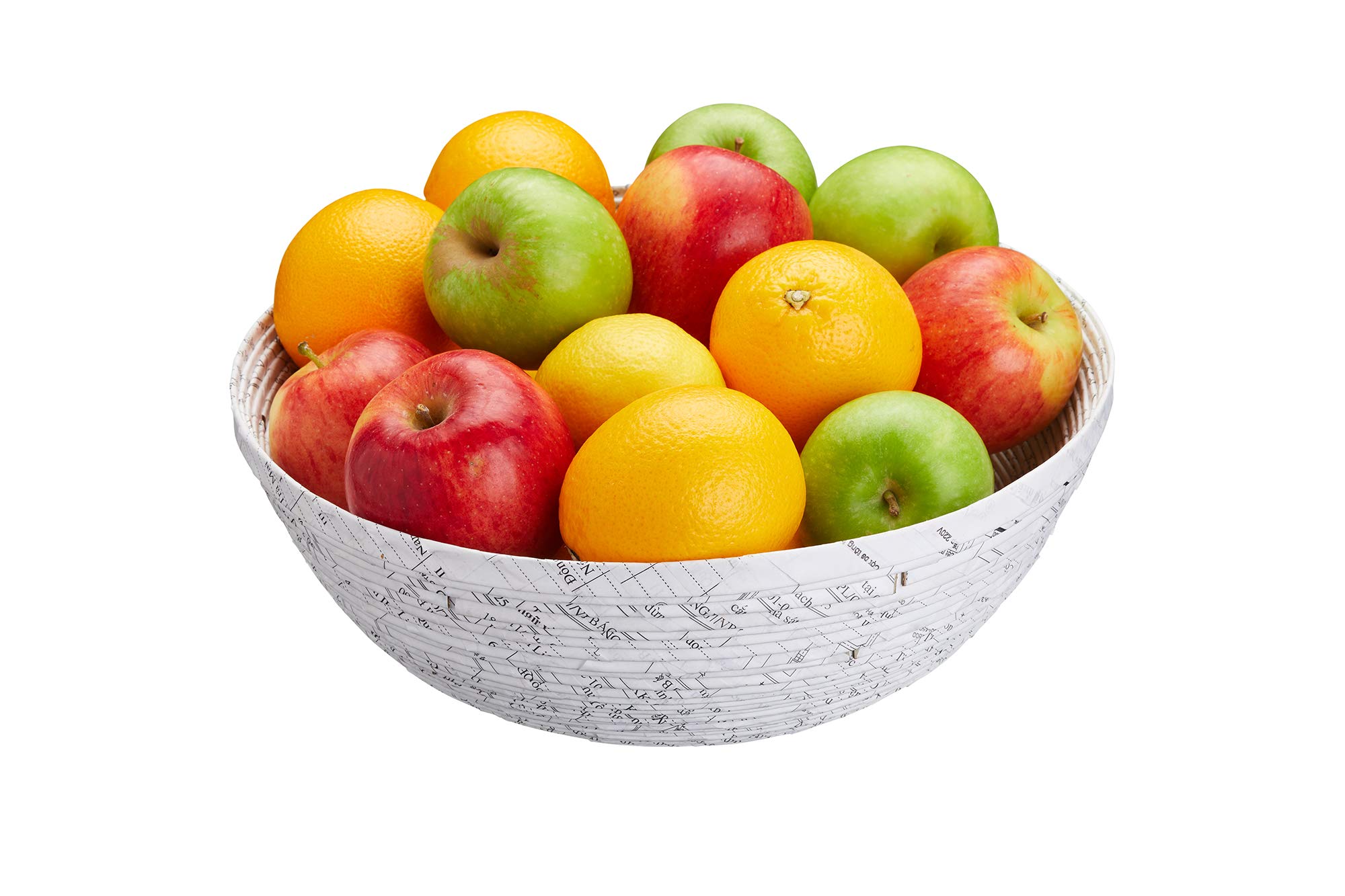 KitchenCraft Natural Elements Large Fruit Bowl, Recycled Paper, Strong, Biodegradable and Reusable, 3cm