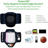 ZYZ ZZY Gym Duffle Bag 40L Duffle with Shoulder Strap Navy Blue view 2